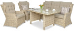 Lauko baldų komplektas TRIVENTO DINING 3, Beige