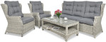 Lauko baldų komplektas TRIVENTO 3, White Grey
