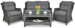 Lauko baldų komplektas TRIVENTO 2, Dark Grey