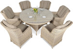 Lauko baldų komplektas RAVENA 6+1, Beige