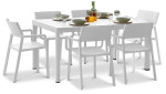 Lauko baldų komplektas Trill Rio, 140-210 x 85 cm, baltas