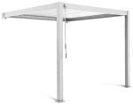 Pavėsinė Pergola Premium Wall 3x3 White, montuojama prie sienos