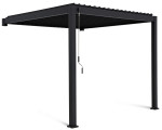 Pavėsinė Pergola Premium Wall 3x3 Anthracite, montuojama prie sienos