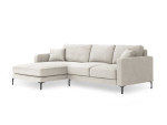 Kairinė kampinė sofa Venus, 4 sėdimos vietos, šv. smėlio sp.