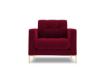 Fotelis Cosmopolitan Design Bali 1S-V, raudonas/auksinės spalvos