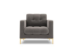 Fotelis Cosmopolitan Design Bali 1S-V, pilkas/auksinės spalvos