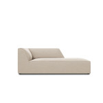 Aksominė dešininė sofa Micadoni Ruby, smėlio