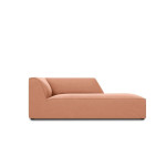 Aksominė dešininė sofa Micadoni Ruby, rožinė
