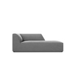 Aksominė dešininė sofa Micadoni Ruby, pilka