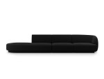 Sofa Micadoni Home Miley left, 302x85x74 cm, juoda