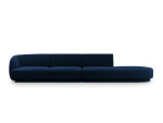 Sofa Micadoni Home Miley right, 302x85x74 cm, mėlyna
