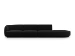 Dešininė sofa Miley, 302x85x74 cm, juoda