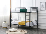 BUNKY metalinis dvigubas lovos rėmas, juodas – transformuojamas 2 viename miego sprendimas
