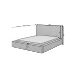 Lova Princce, 180x200 cm, pilka