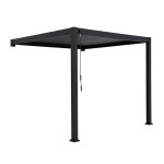 Pavėsinė Mirador su 2 kojelėmis, 3x4 m, juoda