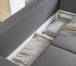 Sofa Asgard, 233x92x93 cm, pilka