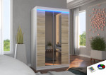 Spinta su LED apšvietimu Genua 120, smėlio/balta