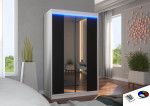Spinta su LED apšvietimu Marvin 120, juoda/balta
