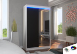 Spinta su LED apšvietimu Rewena 120, juoda/balta