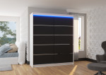 Spinta su LED apšvietimu Spectra 180, juoda/balta
