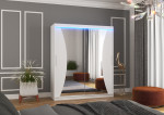 Spinta su LED apšvietimu Charlotte 180, balta