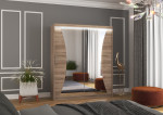 Spinta su LED apšvietimu Charlotte 180, ruda