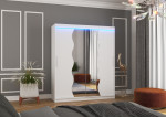 Spinta su LED apšvietimu Kansas 180, balta