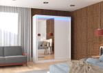 Spinta su LED apšvietimu Tom 180, balta