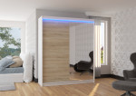 Spinta su LED apšvietimu Viki 180, smėlio/balta