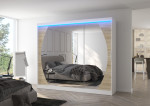 Spinta su LED apšvietimu Cambe 250, smėlio/balta