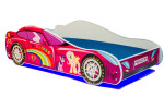 Vaikiška lova LED Car, 70x140 cm, įvairių spalvų