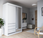 Spinta su veidrodžiu Haidar 140, balta