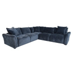 Minkštas kampas Home4you Divi, tamsiai mėlynas