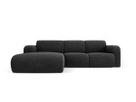 Kairinė sofa Windsor & Co Lola, 250x170x72 cm, juoda