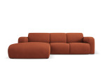 Kairinė sofa Windsor & Co Lola, 250x170x72 cm, raudona