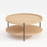 Kavos staliukas Cindy, rudas/juodas