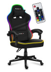 Žaidimų kėdė Huzaro Force 4.4 RGB black, LED apšvietimas, juoda