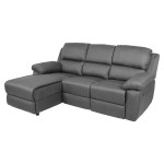 Minkštas kampas Home4You Berit LC, 214x160/95x98 cm, pilkas
