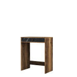 Makiažo stalas Asir, 70x40x84,7 cm, rudas/juodas