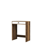 Makiažo stalas Asir, 70x40x84,7 cm, rudas/baltas