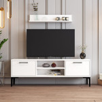 TV staliukas Asir, 140x48x30 cm, baltas