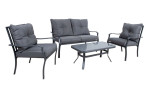 4-ių dalių lauko baldų komplektas Home4you Bosler, pilkas