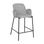 Baro kėdė Home4you Damen 10574, 50x52x95 cm, pilka