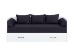 Sofa-lova BRW Tetrix, juoda/balta