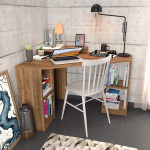 Rašomasis stalas Asir Floating, rudas