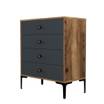 Komoda Lizbon 536, pilka/ruda