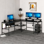 Studijų stalas Greta , 180x74x60cm, juodas