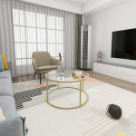 Kavos staliukas Asir Berlin, auksinis