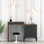 Kosmetinis staliukas Asir Lizbon 550, juodas