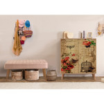 Prieškambario baldų komplektas Kalune Design Multilux 734 - 0900, rudas/rožinis